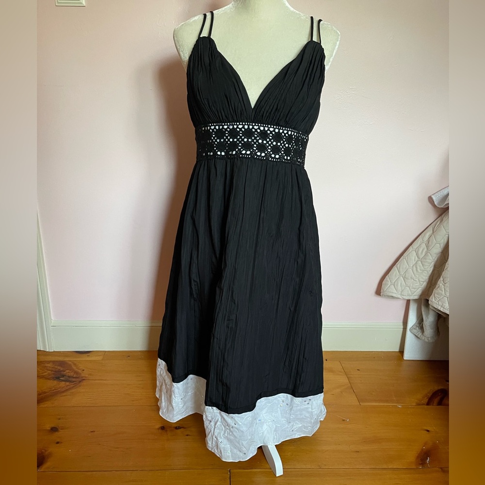 Black and white cocktail dress